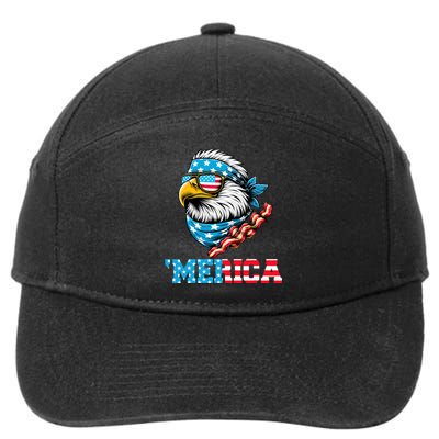 Merican Patriotic Apparel July 4th Celebrations Usa Pride 7-Panel Snapback Hat