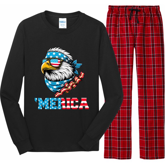 Merican Patriotic Apparel July 4th Celebrations Usa Pride Long Sleeve Pajama Set