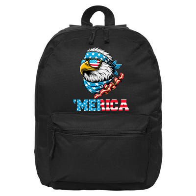 Merican Patriotic Apparel July 4th Celebrations Usa Pride 16 in Basic Backpack