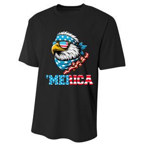 Merican Patriotic Apparel July 4th Celebrations Usa Pride Performance Sprint T-Shirt