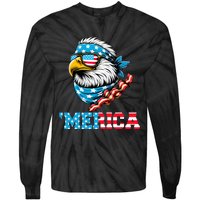 Merican Patriotic Apparel July 4th Celebrations Usa Pride Tie-Dye Long Sleeve Shirt