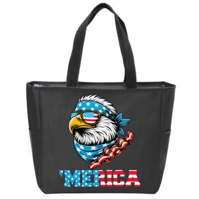 Merican Patriotic Apparel July 4th Celebrations Usa Pride Zip Tote Bag