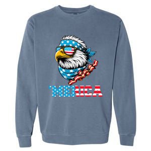 Merican Patriotic Apparel July 4th Celebrations Usa Pride Garment-Dyed Sweatshirt