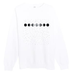 Moon Phases Astronomy Premium Crewneck Sweatshirt