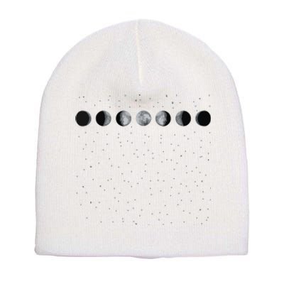 Moon Phases Astronomy Short Acrylic Beanie