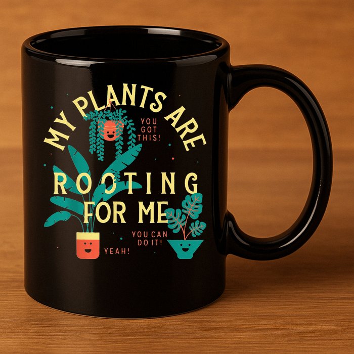 My Plants Are Rooting For Me Plant funny gardening 11oz C Handle Ceramic Mug