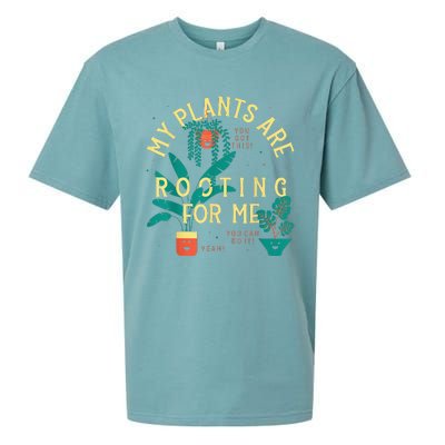 My Plants Are Rooting For Me Plant funny gardening Sueded Cloud Jersey T-Shirt