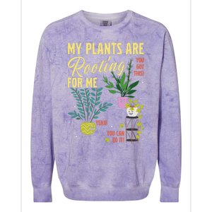 My Plants Are Rooting For Me Gardener Garderning Colorblast Crewneck Sweatshirt