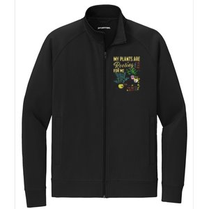 My Plants Are Rooting For Me Gardener Garderning Stretch Full-Zip Cadet Jacket