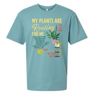 My Plants Are Rooting For Me Gardener Garderning Sueded Cloud Jersey T-Shirt