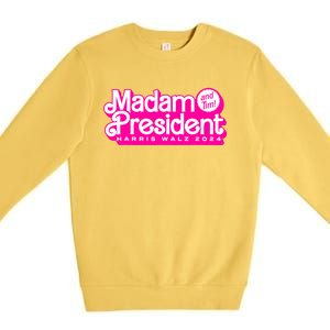 Madam President And Tim Harris & Tim Walz 2024 Premium Crewneck Sweatshirt