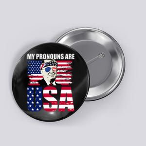 My Pronouns Are Usa Donald Trump Patriotic Button