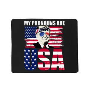 My Pronouns Are Usa Donald Trump Patriotic Mousepad