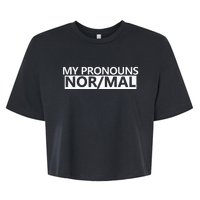 My Pronouns Are Nor Mal Bella+Canvas Jersey Crop Tee