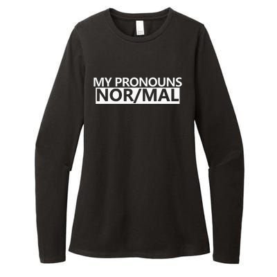 My Pronouns Are Nor Mal Womens CVC Long Sleeve Shirt