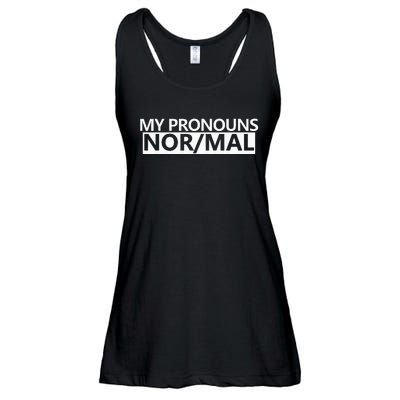 My Pronouns Are Nor Mal Ladies Essential Flowy Tank