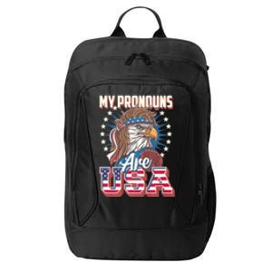 My Pronouns Are Usa Funny American Saying City Backpack