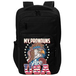 My Pronouns Are Usa Funny American Saying Impact Tech Backpack