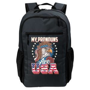 My Pronouns Are Usa Funny American Saying Daily Commute Backpack