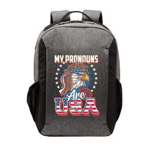 My Pronouns Are Usa Funny American Saying Vector Backpack