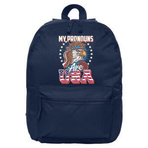 My Pronouns Are Usa Funny American Saying 16 in Basic Backpack