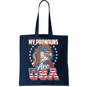 My Pronouns Are Usa Funny American Saying Tote Bag