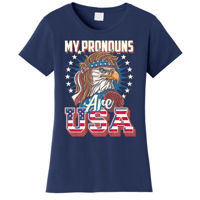 My Pronouns Are Usa Funny American Saying Women's T-Shirt