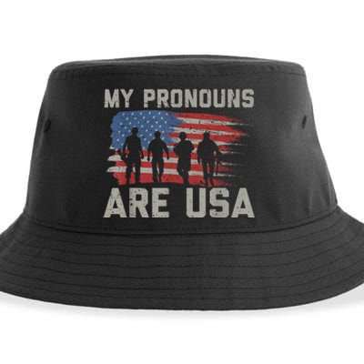 My Pronouns Are Usa Sustainable Bucket Hat