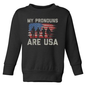 My Pronouns Are Usa Toddler Sweatshirt