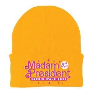 Madam President And Tim Kamala Harris And Tim Walz 2024 Knit Cap Winter Beanie