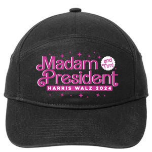 Madam President And Tim Kamala Harris And Tim Walz 2024 7-Panel Snapback Hat