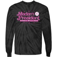 Madam President And Tim Kamala Harris And Tim Walz 2024 Tie-Dye Long Sleeve Shirt