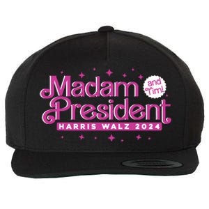 Madam President And Tim Kamala Harris And Tim Walz 2024 Wool Snapback Cap