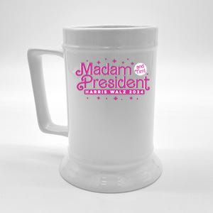 Madam President And Tim Kamala Harris And Tim Walz 2024 Beer Stein