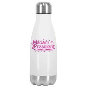 Madam President And Tim Kamala Harris And Tim Walz 2024 Stainless Steel Insulated Water Bottle