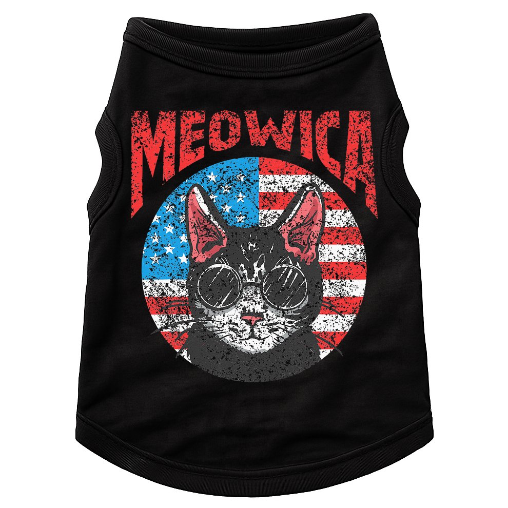Meowica Patriotic America 4Th Of July Independence Usa Us Doggie Tank