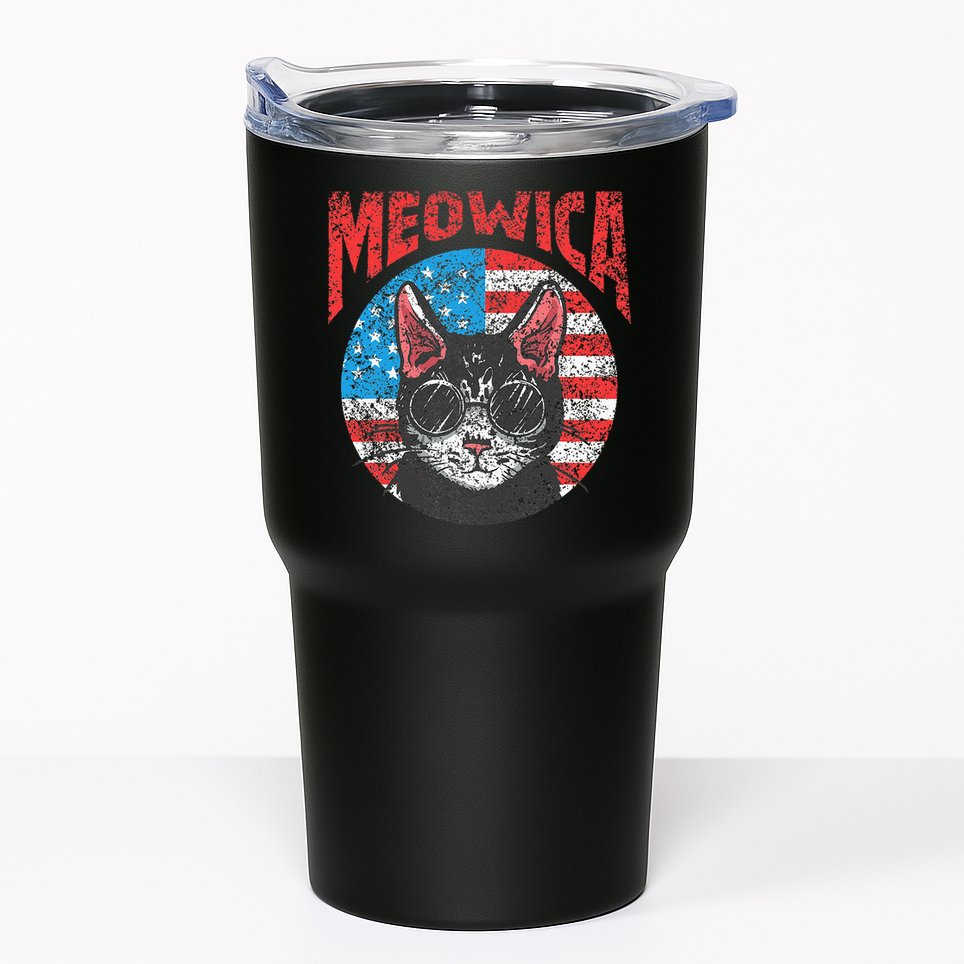 Meowica Patriotic America 4Th Of July Independence Usa Us Tumbler