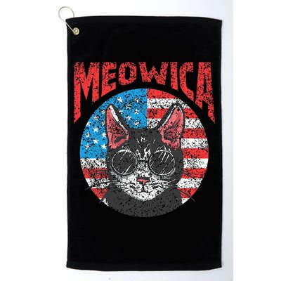 Meowica Patriotic America 4Th Of July Independence Usa Us Golf Towel