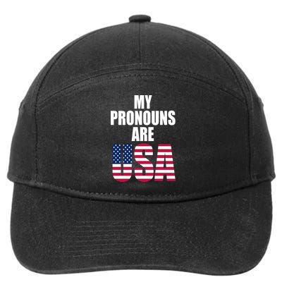 My Pronouns Are USA Patriotic 7-Panel Snapback Hat