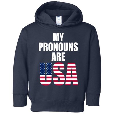 My Pronouns Are USA Patriotic Toddler Hoodie