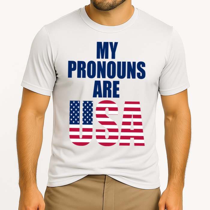 My Pronouns Are USA Patriotic Performance Shirt
