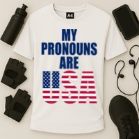 My Pronouns Are USA Patriotic Performance Shirt