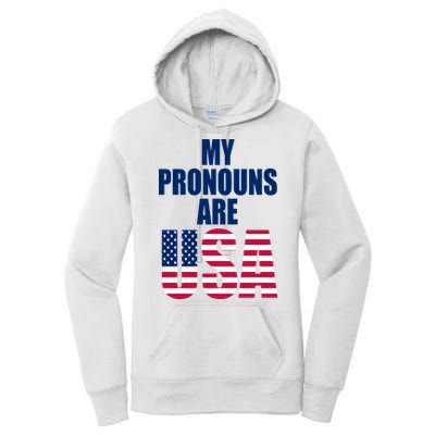 My Pronouns Are USA Patriotic Women's Pullover Hoodie