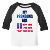 My Pronouns Are USA Patriotic Toddler Fine Jersey T-Shirt