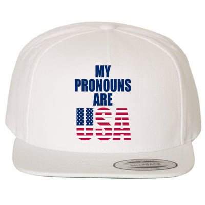 My Pronouns Are USA Patriotic Wool Snapback Cap