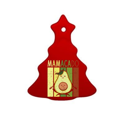 Mamacado Pregnancy Avocado Yoga Meditation Cute Mother's Day Ceramic Tree Ornament