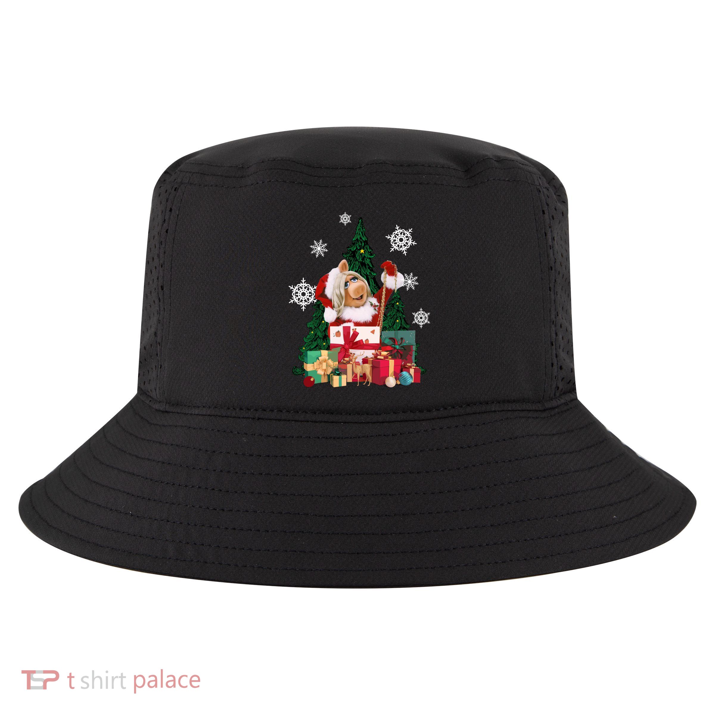 Miss Piggy Around The Christmas Tree Miss Piggy Christmas Tree Cool Comfort Performance Bucket Hat