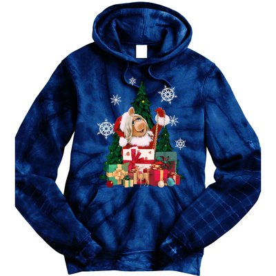 Miss Piggy Around The Christmas Tree Miss Piggy Christmas Tree Tie Dye Hoodie