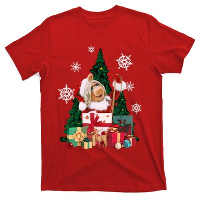 Miss Piggy Around The Christmas Tree Miss Piggy Christmas Tree T-Shirt