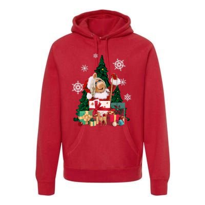 Miss Piggy Around The Christmas Tree Miss Piggy Christmas Tree Premium Hoodie